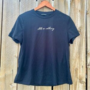 all or nothing black tee